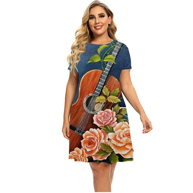Guitar Music Casual Mini Dress