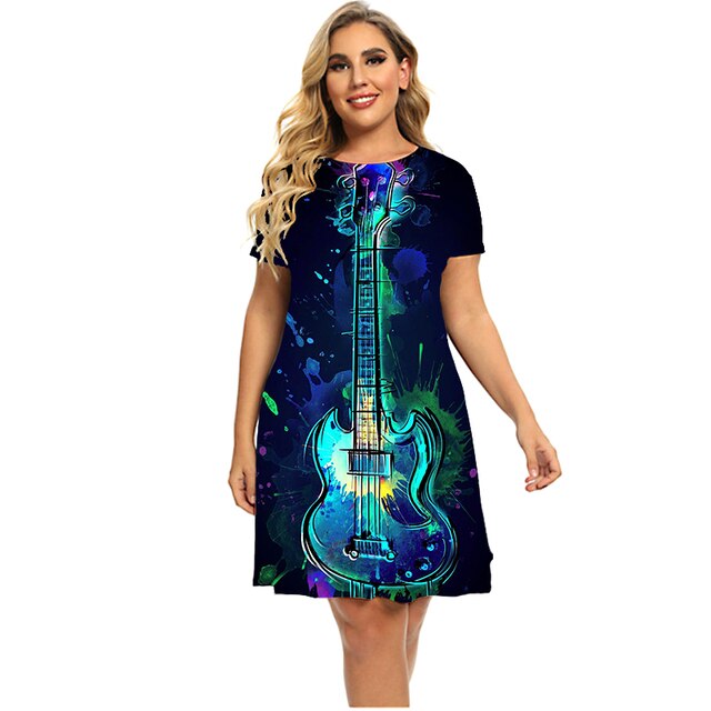 Guitar Music Casual Mini Dress