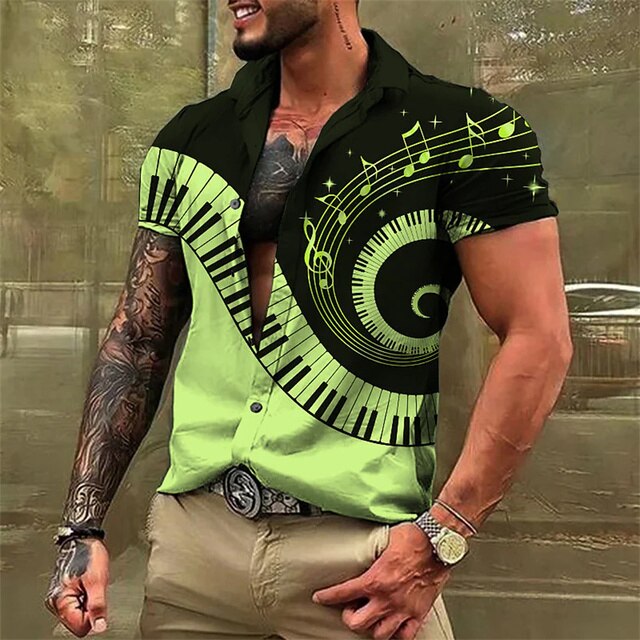 Piano Music Note Casual Shirt