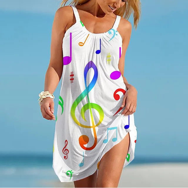 Music Note Strap Dress