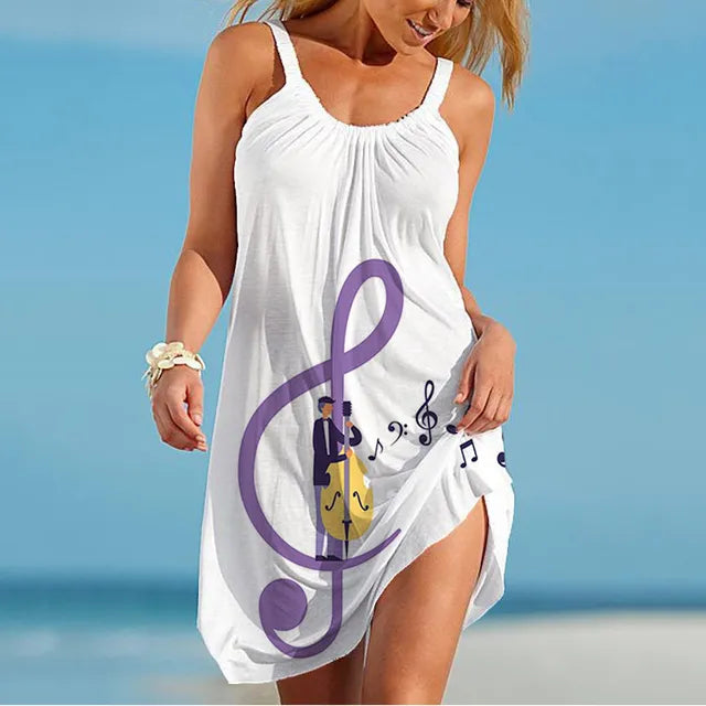 Music Note Strap Dress
