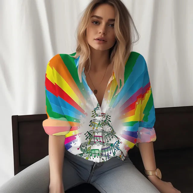 Trendy Music Note Shirt