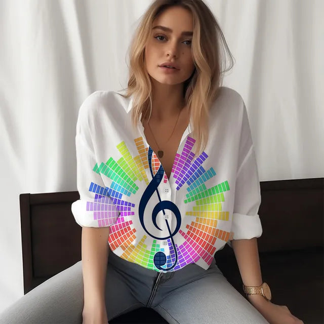 Trendy Music Note Shirt