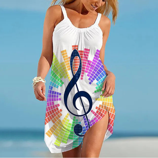 Music Note Strap Dress