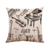 Music Printed Cushion Cover