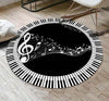 Piano Music Note Round Carpet