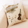 Musical Instrument Beige Pillowcase