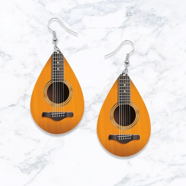 Guitar Teardrop Earrings