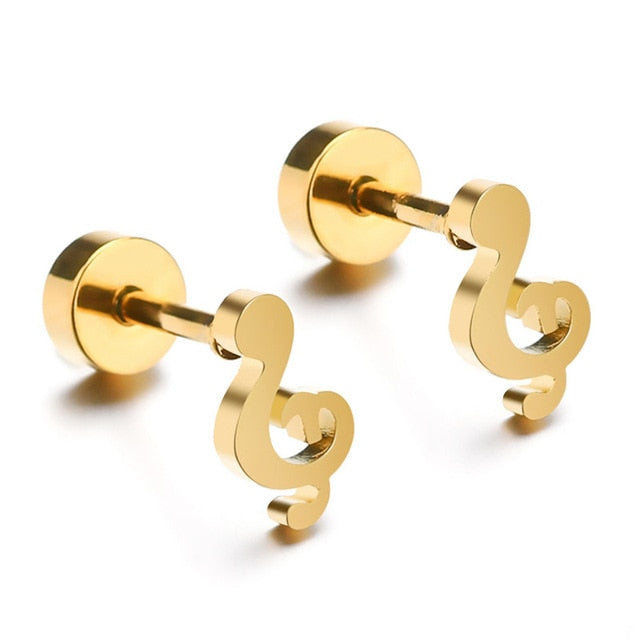 Free - Music Notes Tiny Stud Earrings