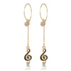 Music Note Long Drop Earrings