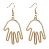 Abstract Face Art Earrings - EA2058 Gold - { shop_name }} - Review