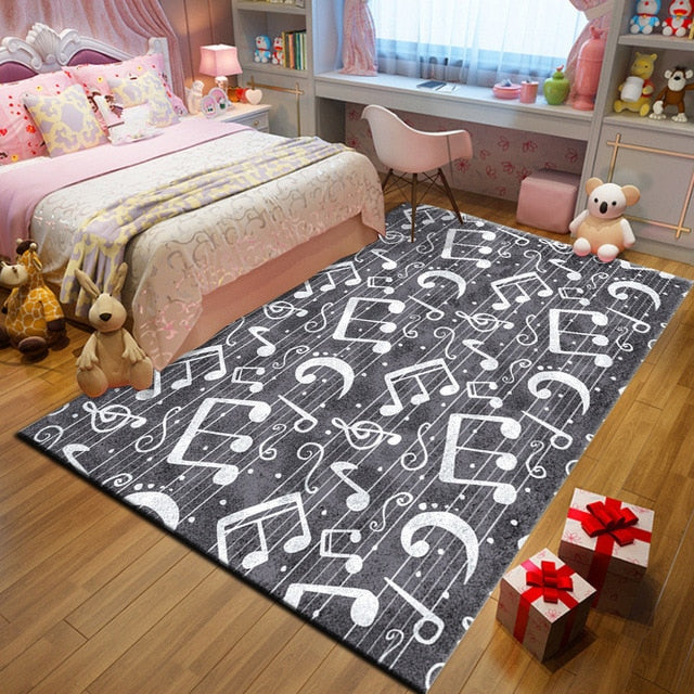 Music Guitar 3D Print Carpet