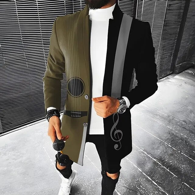 Guitar Long Thick Overcoat