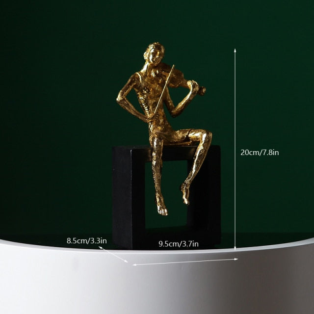 Musician Golden Vintage Sculpture