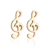 Free - Stainless Music Notes Earrings