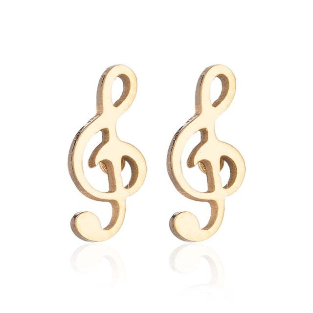 Free - Stainless Music Notes Earrings