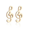 Stainless Music Notes Earrings