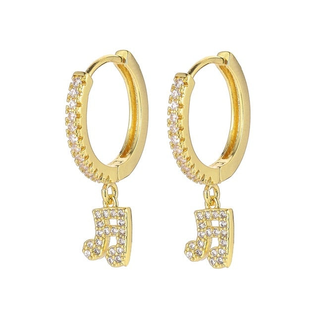 Creative Music Notes Stud Earrings