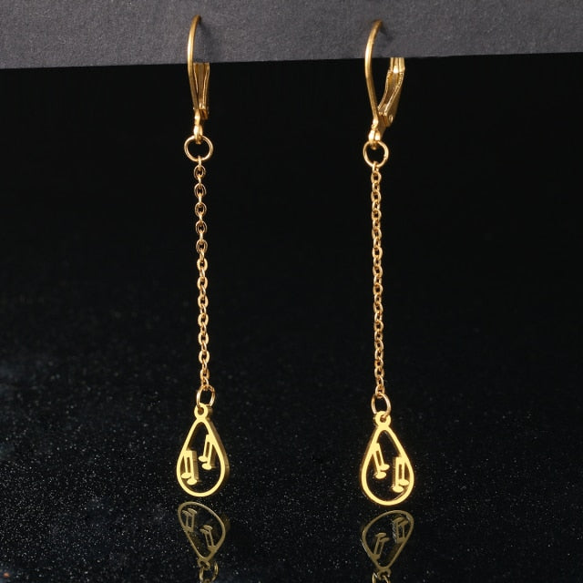 Music Notes Long Tassel Earrings