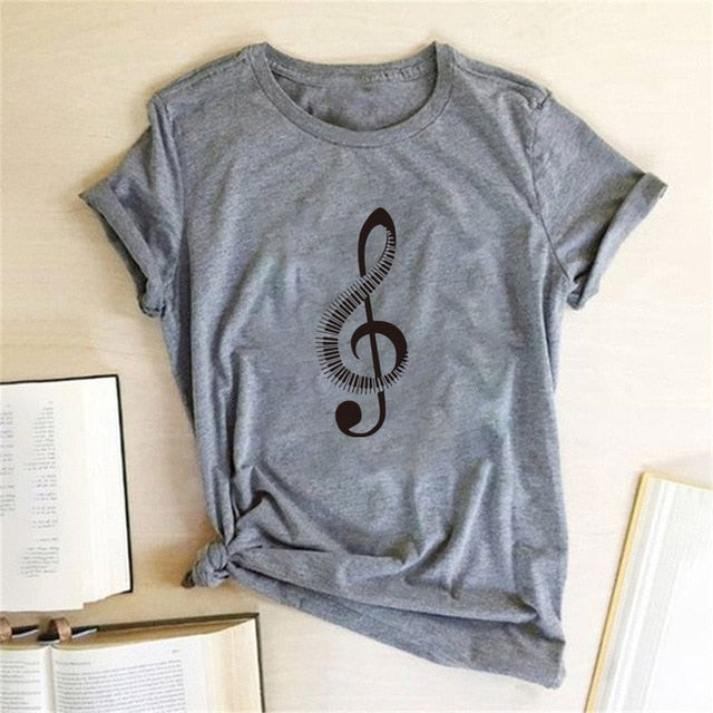 Piano Keys Treble Clef T-shirt