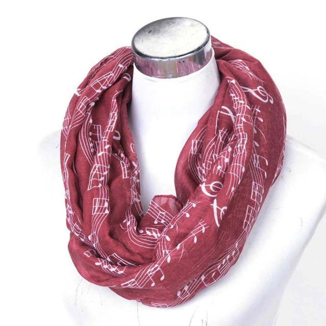 Musical Score Chiffon Scarf - Artistic Pod