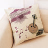 Musical Instrument Beige Pillowcase