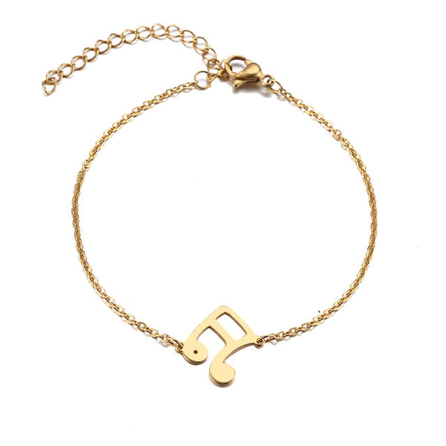 Free - Music Notes Steel Bracelet