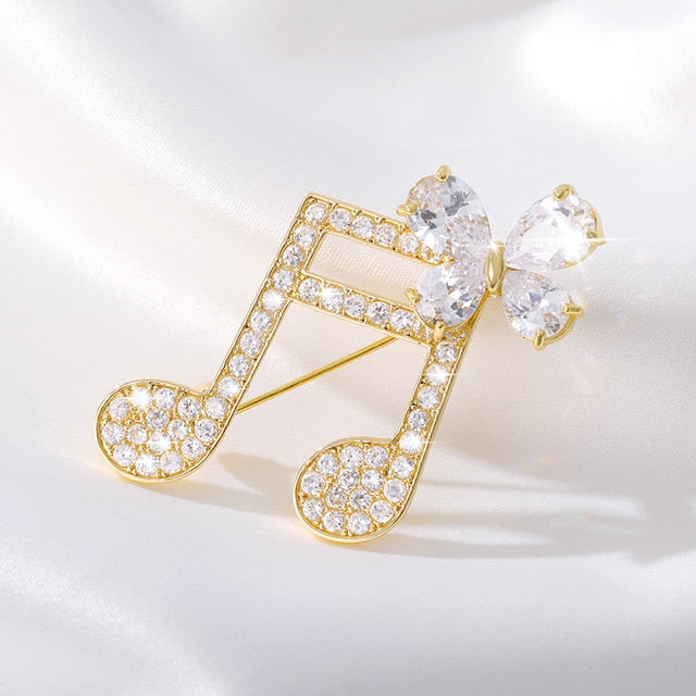 Glorious Music Notes Brooch