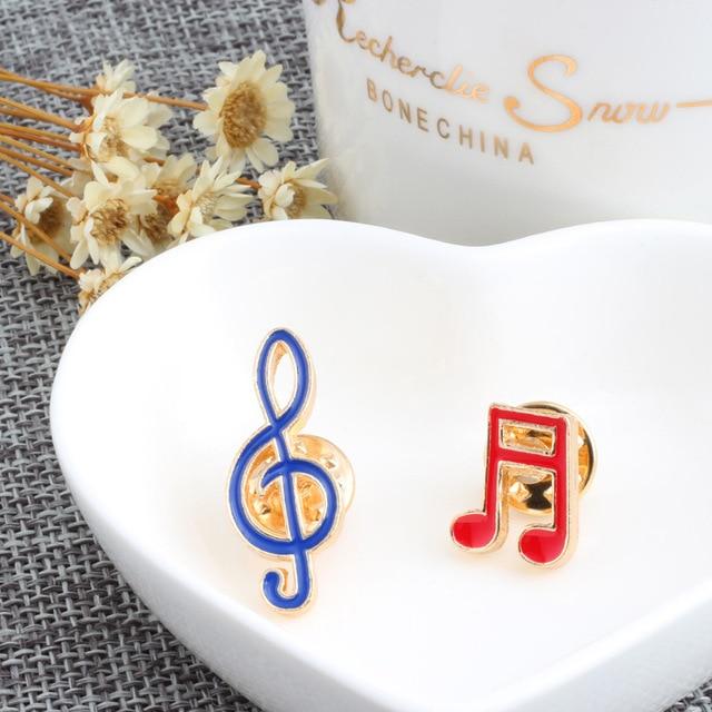 Red/Blue Music Note Brooch