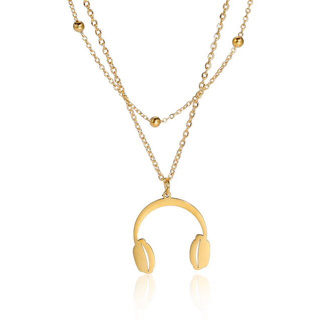 Earphone Double Chain Necklace