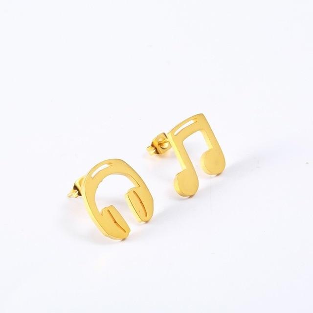 Headset & Music Note Earrings