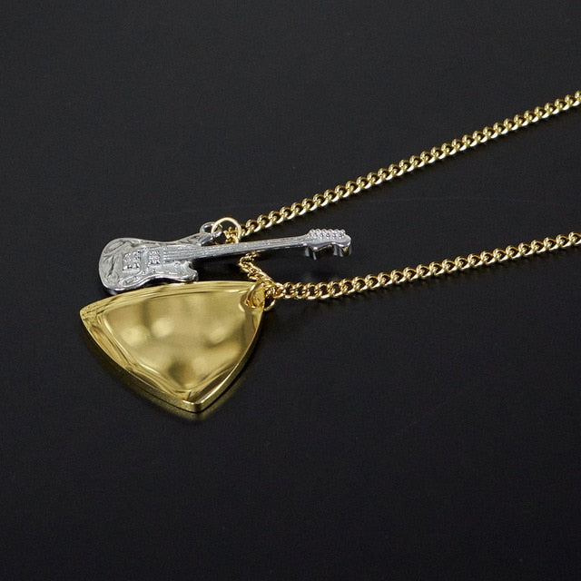 Guitar Pick & Guitar Necklace