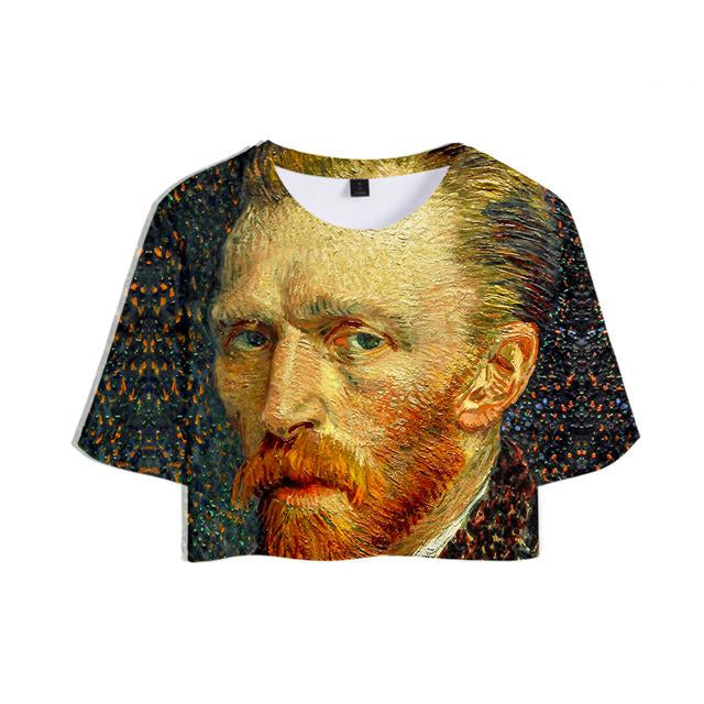 Van Gogh 3D Printed Crop Top