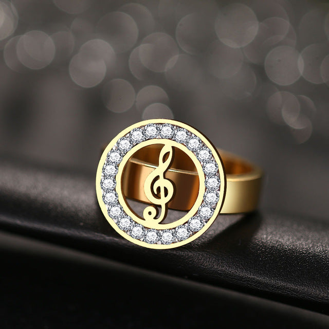 Unique Treble Clef Design Ring