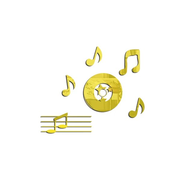 Creative Note Mirror Wall Sticker Set