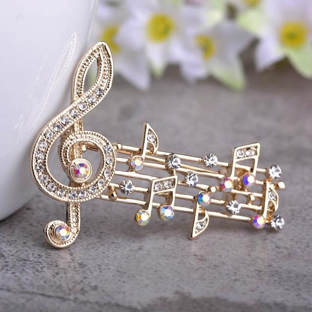 Music Note Large Brooch