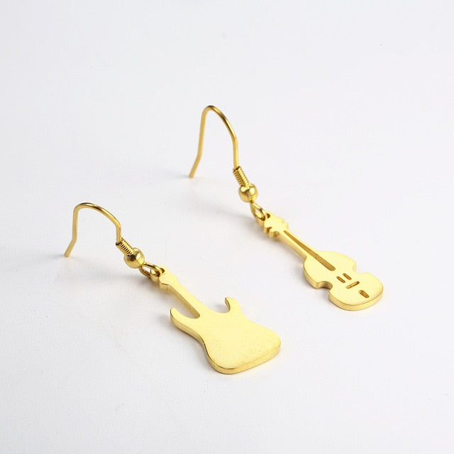 Creative Guitar Music Earrings