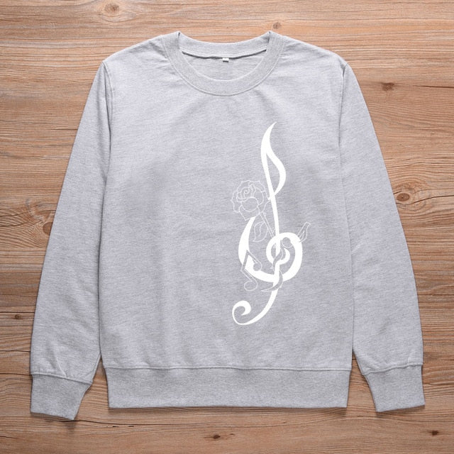 Rose Treble Clef Sweatshirt