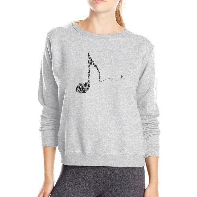Music Note Casual Sweatshirt