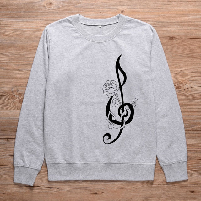 Rose Treble Clef Sweatshirt