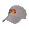 Guitar Sunset Island Baseball Cap