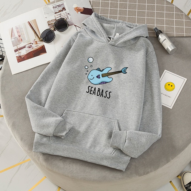 Fish Guitar Graphic Hoodie