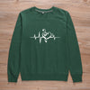 Music Notes Heart Beat Sweatshirt - Green-White / S - { shop_name }} - Review