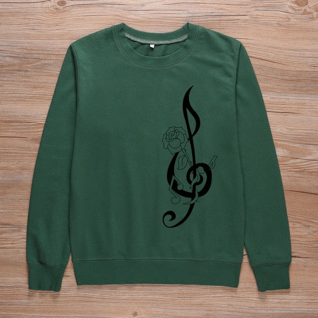 Rose Treble Clef Sweatshirt