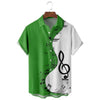 Music Note Button-Up Shirt