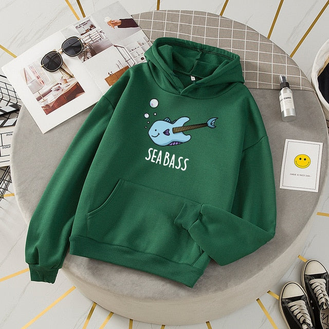Fish Guitar Graphic Hoodie