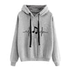 Music Note Long Sleeve Hoodie