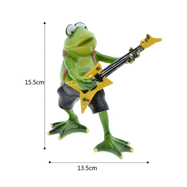 Musician Frog Band Figurine