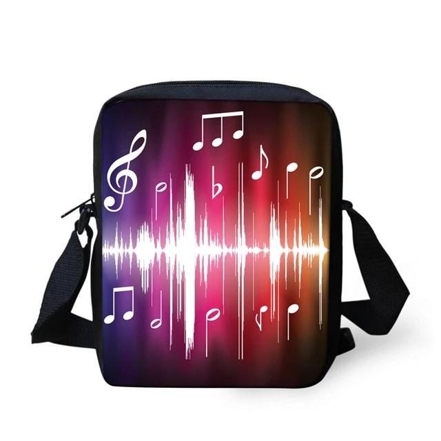 Piano Music Notes Print Cross-body Bag