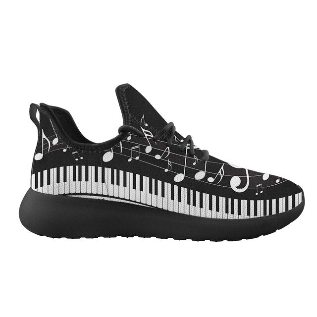 Piano Music Note Mesh Sneakers
